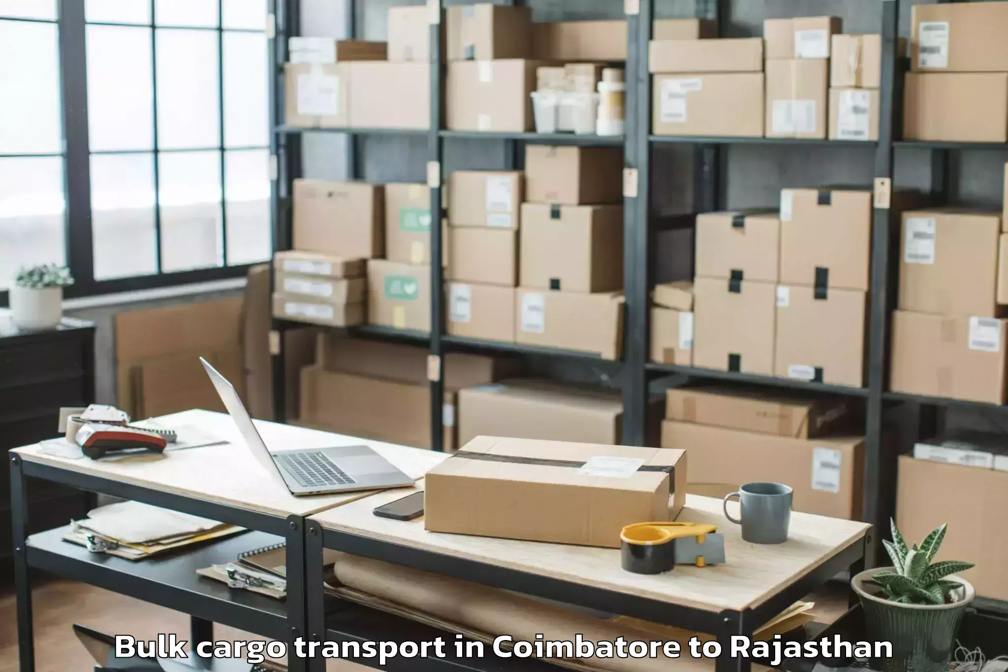 Easy Coimbatore to Dholpur Bulk Cargo Transport Booking